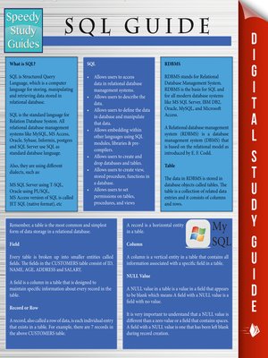 cover image of SQL Guide